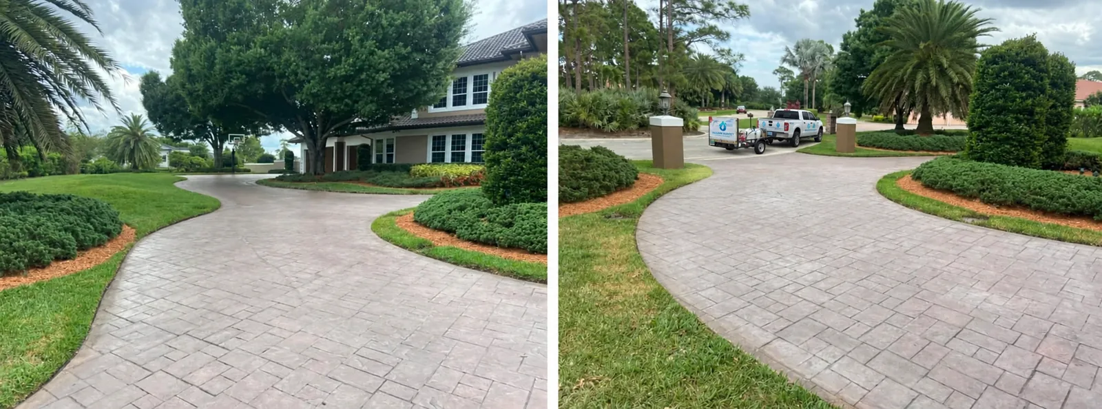 Paver driveway restoration, actual Kingdom Harvest project